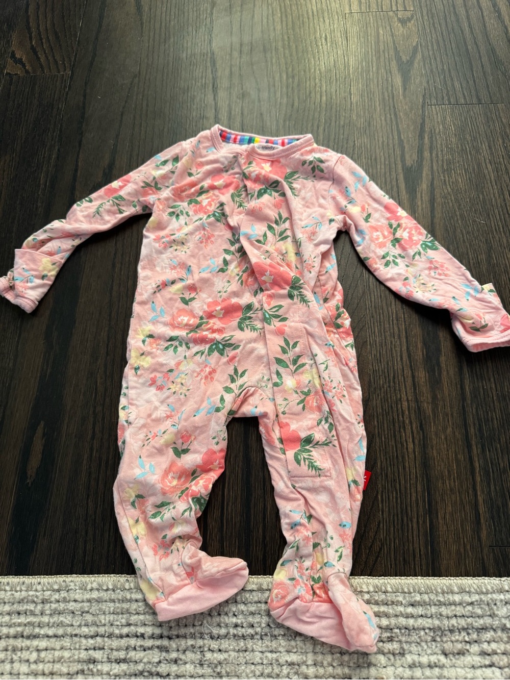 Magnetic Me Pink Floral Footed One-Piece